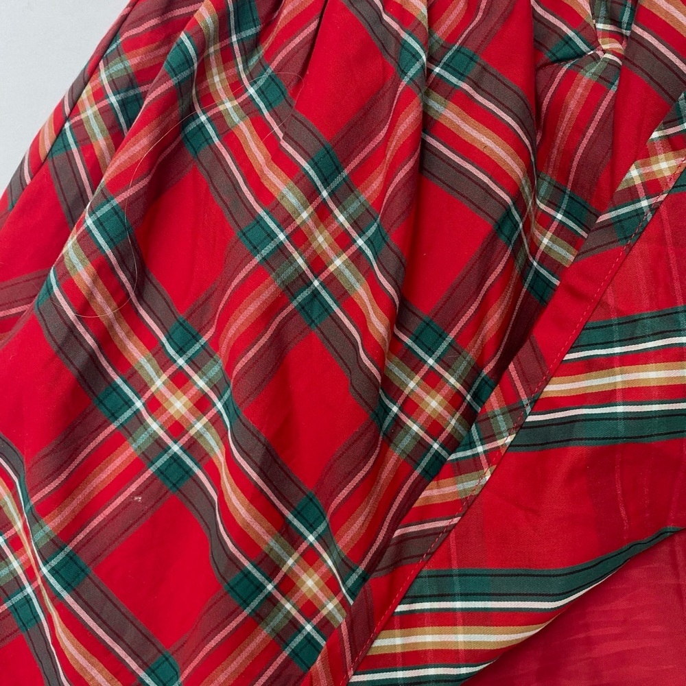 Carter's Girl’s Red/Green Plaid Bow-Waist Holiday Dress 6/6X - Picture 6 of 6